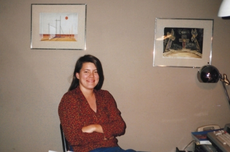 Marie Carter at the Leonard Bernstein Office, October 1987.