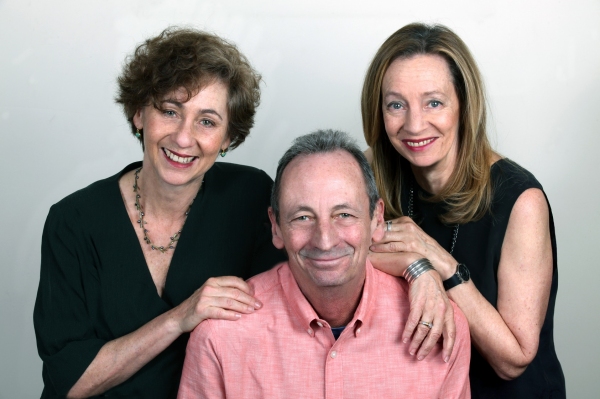 Jamie Bernstein (right), Alexander Bernstein (seated), and Nina Bernstein Simmons (left). (Photo credit: Steve Sherman/Courtesy of The Leonard Bernstein Office, Inc.)