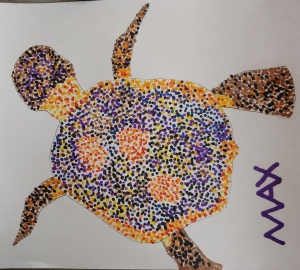 Pointillism 1 - Turtle by Max